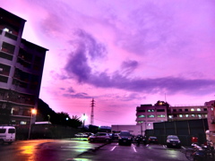 雨の夕方