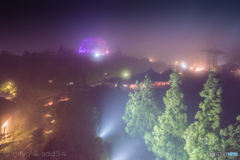 六甲枝垂れ A foggy night in September.