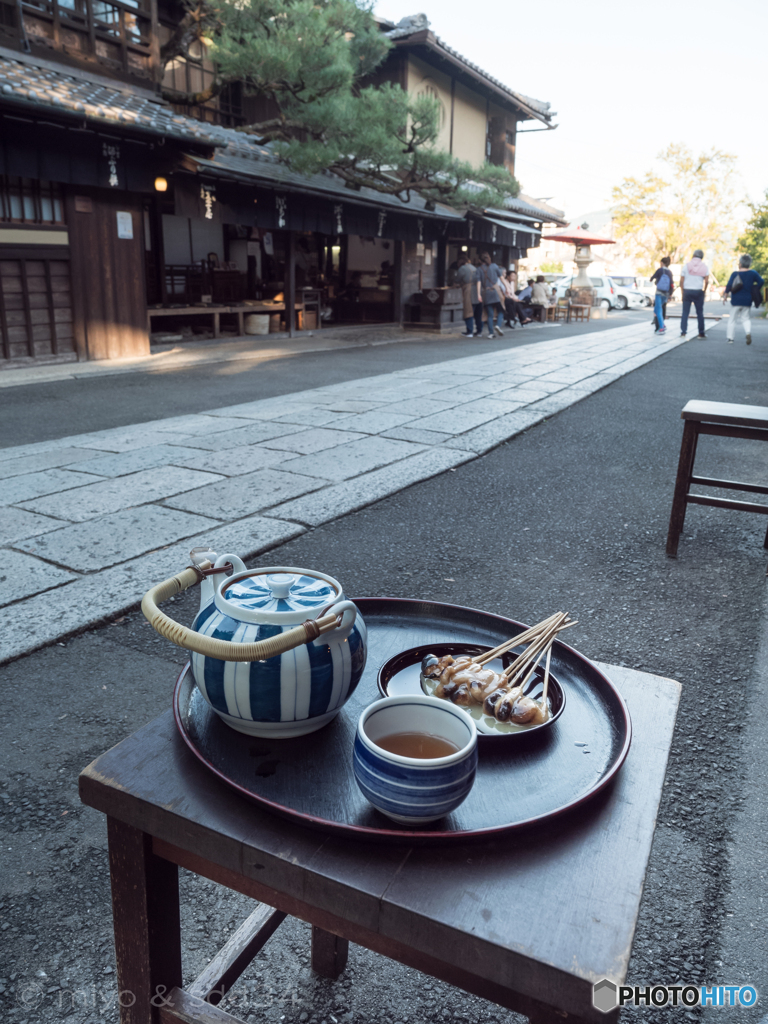 今宮神社 門前の名物 あぶり餅。美味しい〜♡！