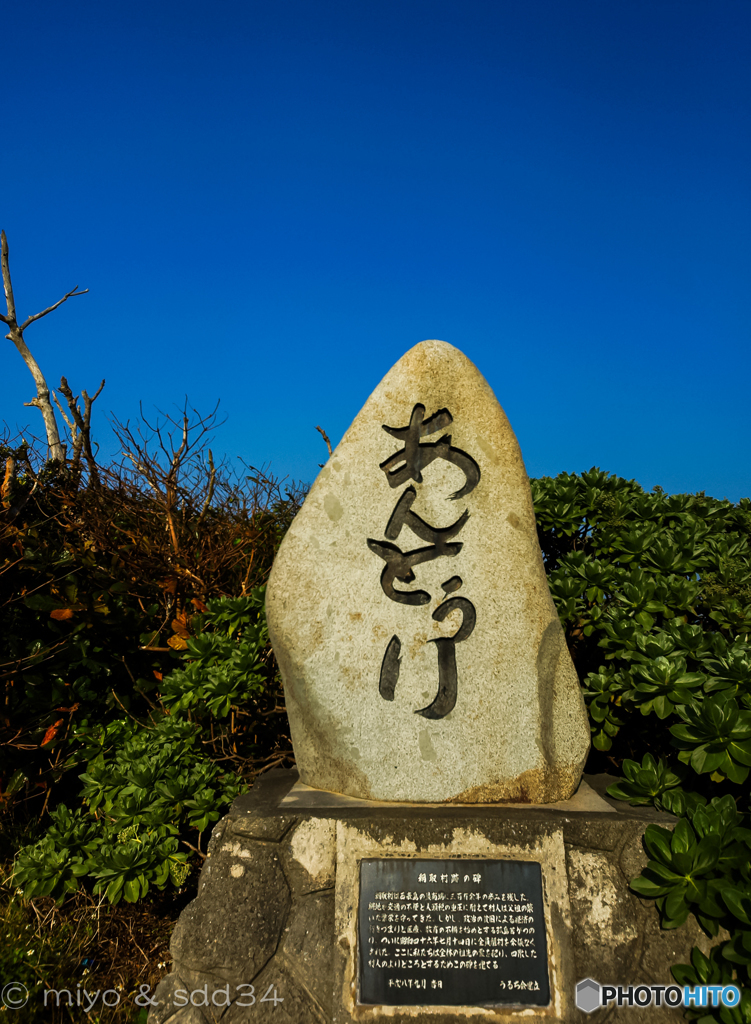西表島、網取村跡の碑