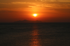 秋の日の夕陽