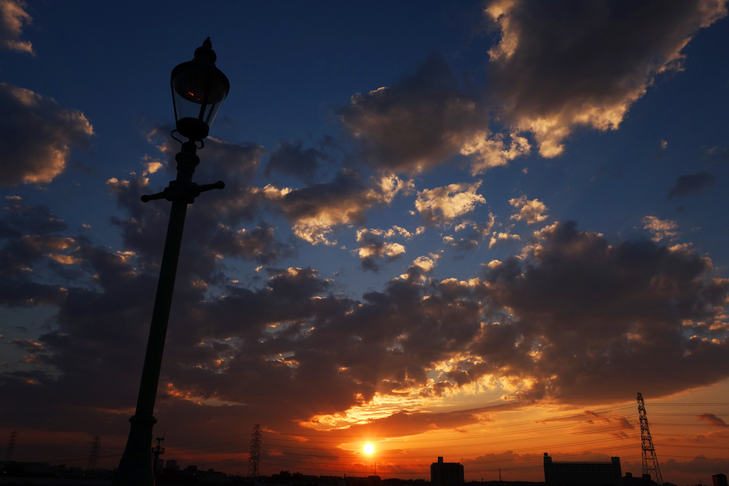 雨のち夕日