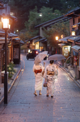 小雨の京都