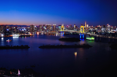 フジテレビ球体展望台はちたまから見た東京の夜景