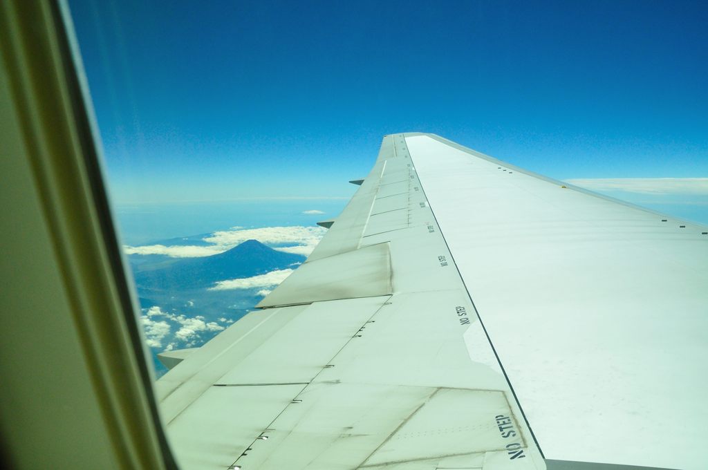 空から見た富士山