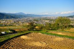 姥捨山から見た善光寺平