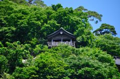 山形｜宝珠山 立石寺（山寺）　五大堂を見上げる