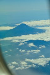 空から見た富士山