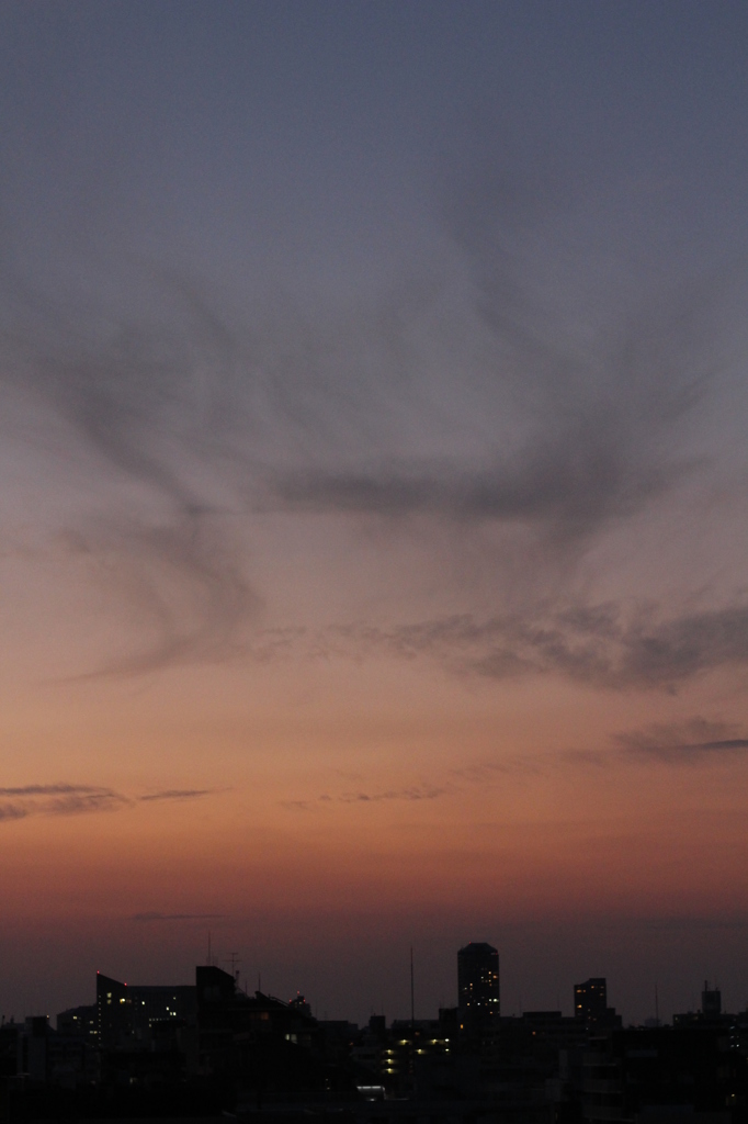 あやしい雲とグラデーション