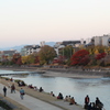 秋の鴨川　紅葉