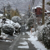 雪景色の坂道♪