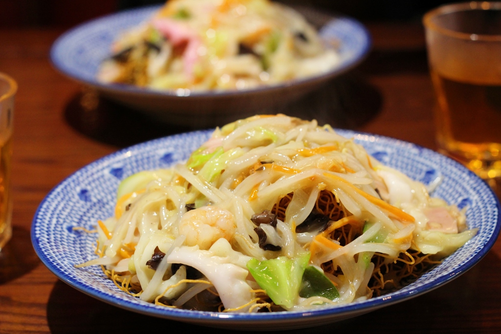 パリパリ麺の皿うどん♪