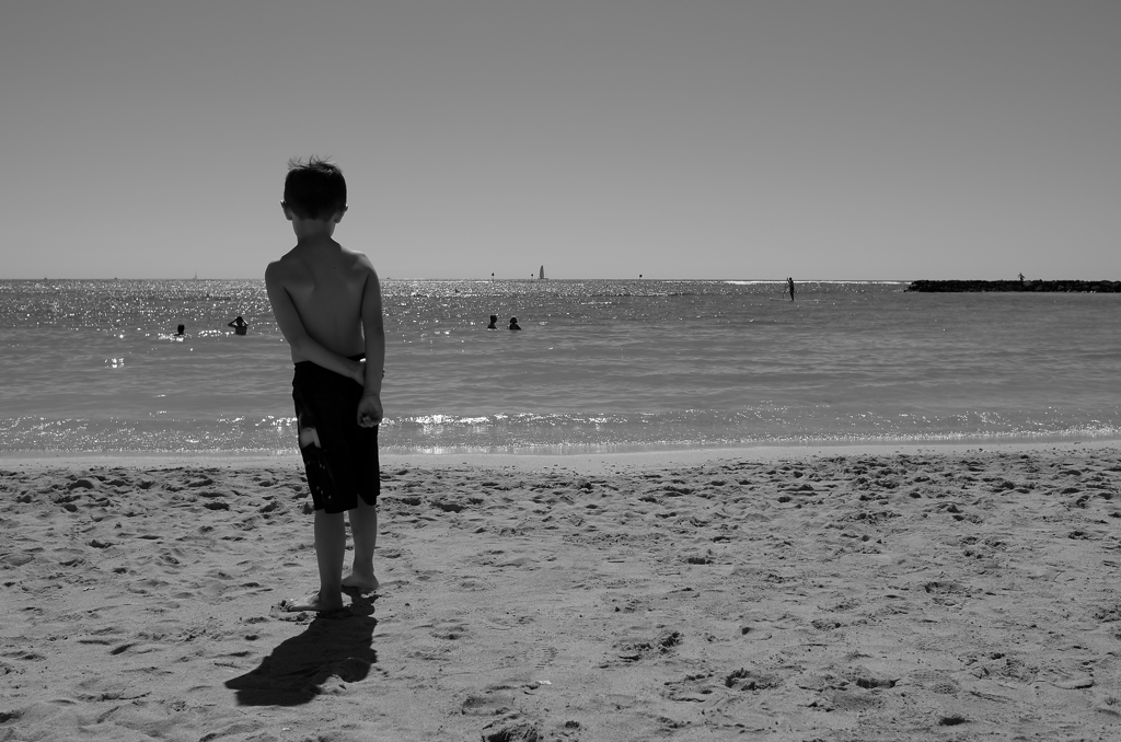 海と子供