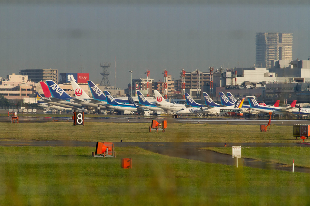 朝の福岡空港