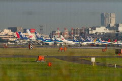 朝の福岡空港