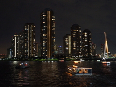 永代橋から見た月島夜景