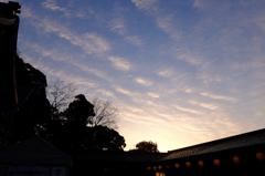 夕刻の神社