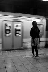 南武線登戸駅22時41分