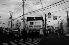 六地蔵前のY字路
