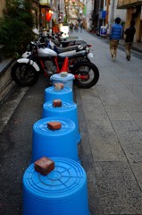 スカイブルーの整列