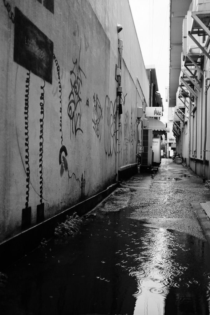 雨の日の上古町