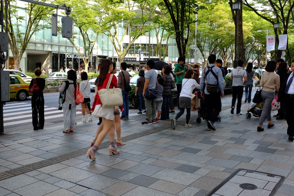 表参道の信号待ち