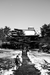 残雪の増上寺