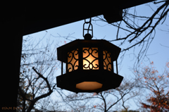 A lamp under the eaves
