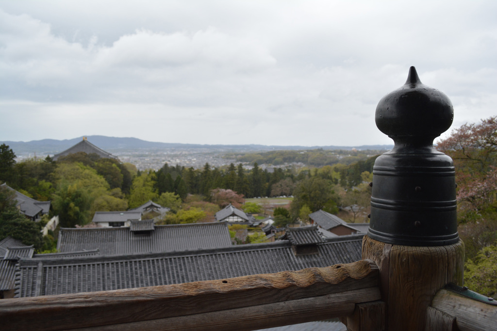Scenery from the terrace of Horyu-ji Tem
