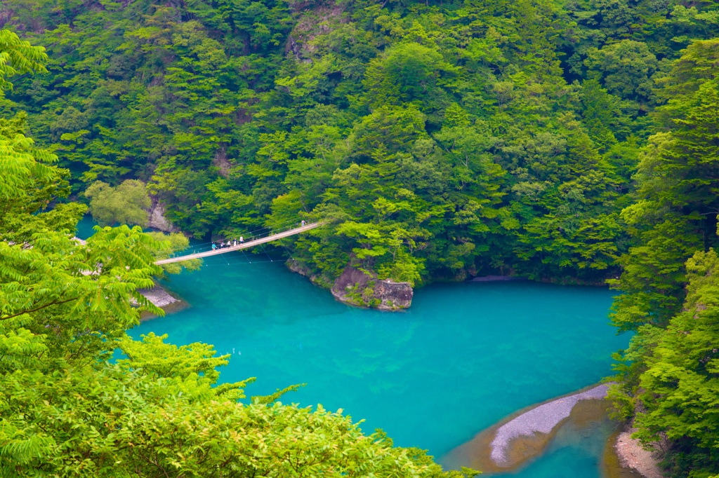 寸又峡・夢の吊り橋①