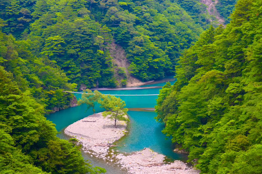 寸又峡・夢の吊り橋②