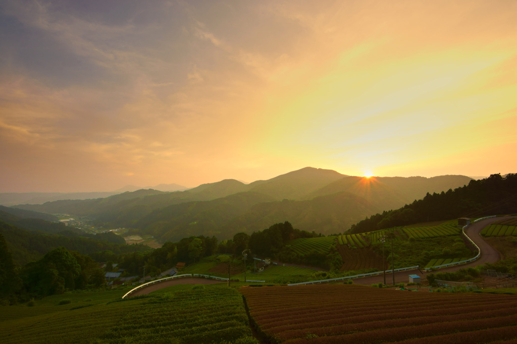 千葉山西側からの夕景