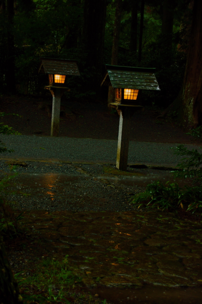 雨の小国神社③