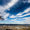 冬空と大井川