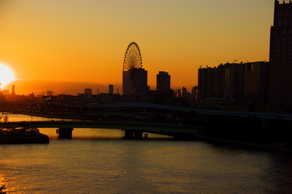 有明埠頭の夕景