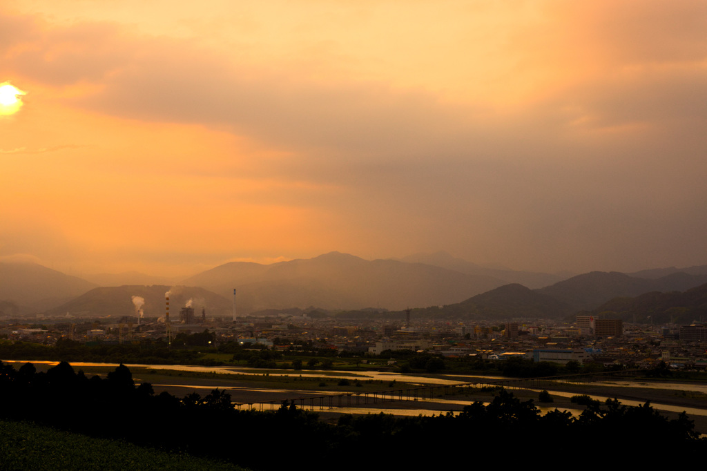 夕暮れ蓬莱橋①