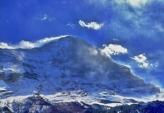 Mountain surface, such as glass