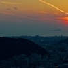 間に合った夕日