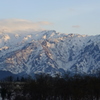 春の雪山