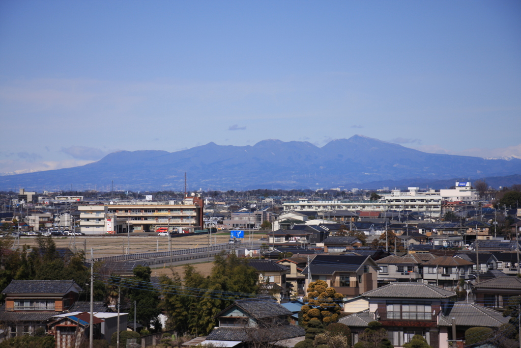 赤城山を望む