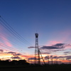 電波塔の夕焼け