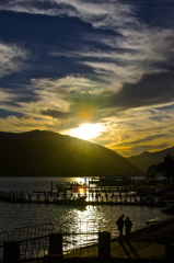 中禅寺湖の夕焼け