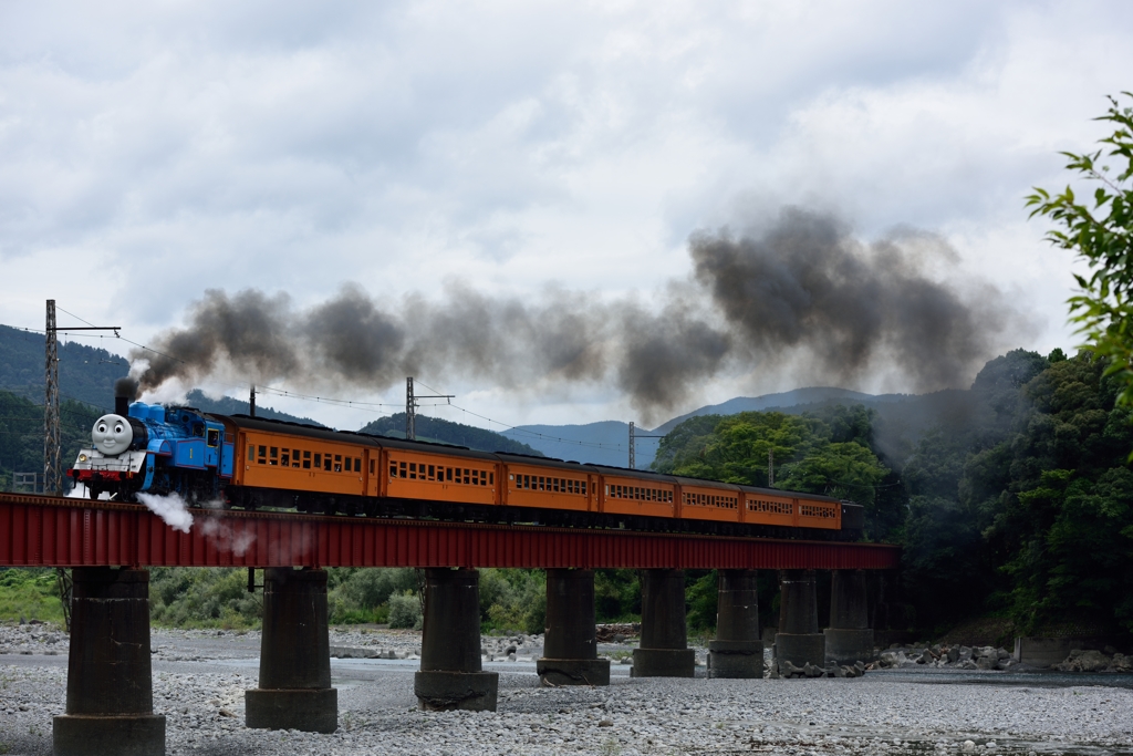 川根温泉鉄橋のトーマス