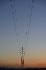 夕暮れの富士