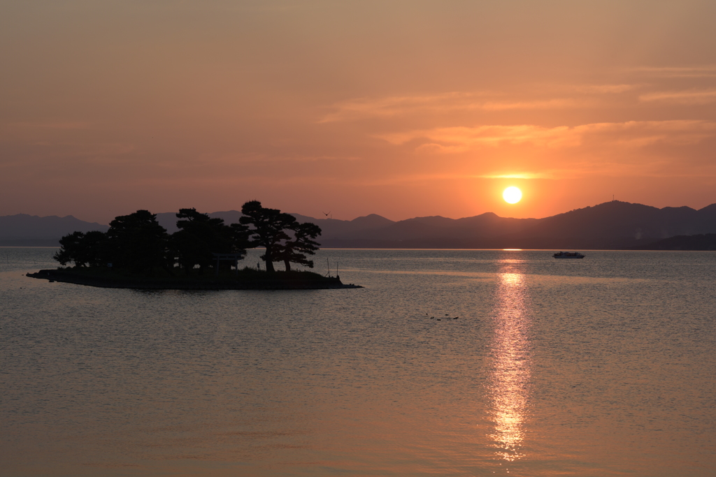 宍道湖の夕日