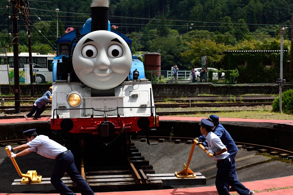 大井川鐵道（トーマスにっこり回りは汗だく）