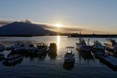 桜島の日の出