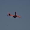 夕日に染まるB-787