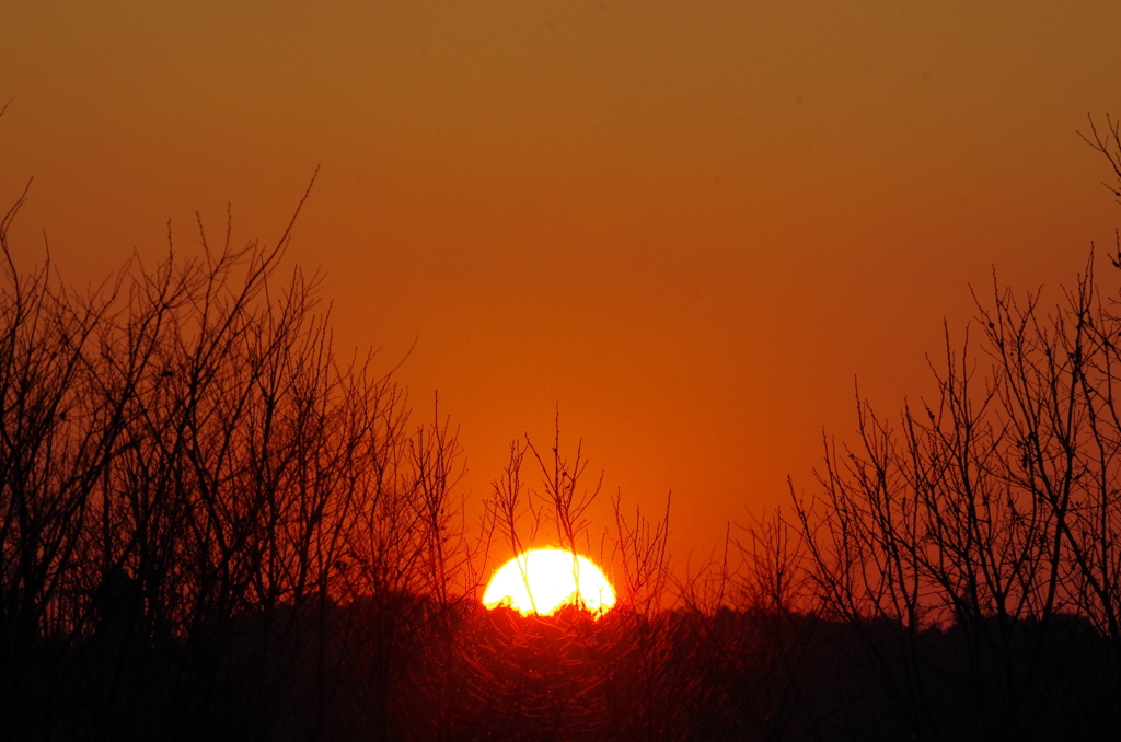 2013年大晦日の夕日