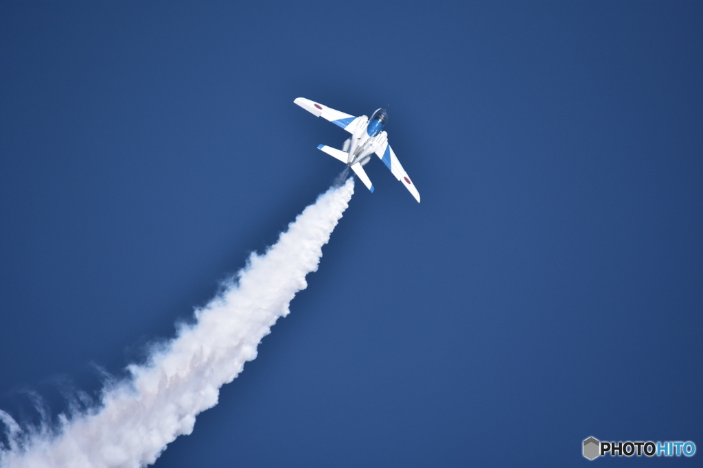 築城航空祭予行演習　前日ブルーインパルス